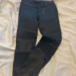 NWT J Brand real leather moto skinny jeans
